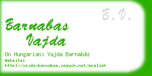 barnabas vajda business card